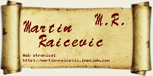 Martin Raičević vizit kartica